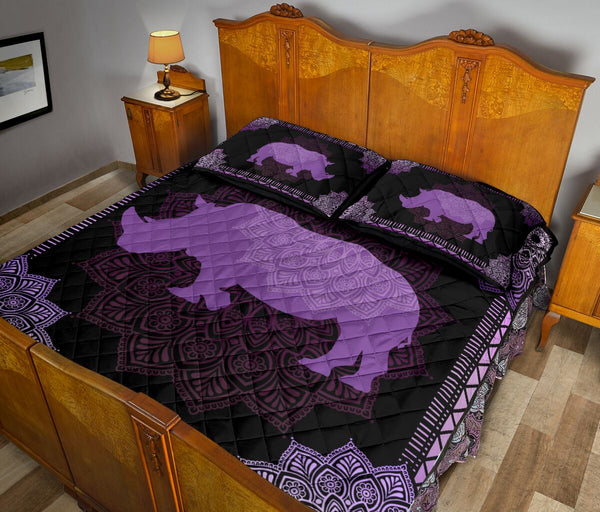 Rhino Quilt Bed Set 80 - Love Quilt Bedding Set