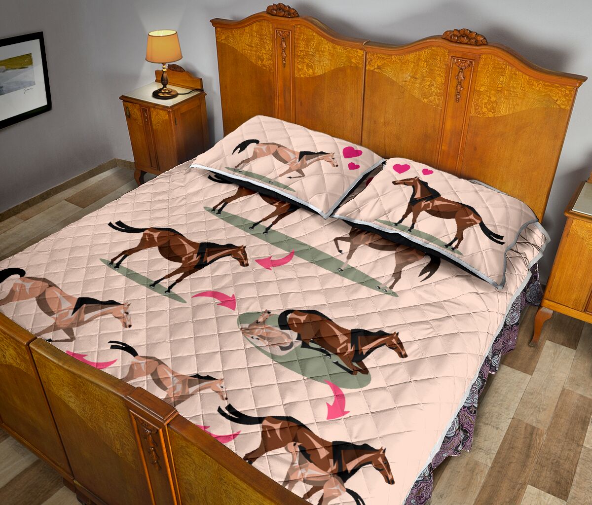 Horse Life With All Stages - Quilt Bed Set - Love Quilt Bedding Set