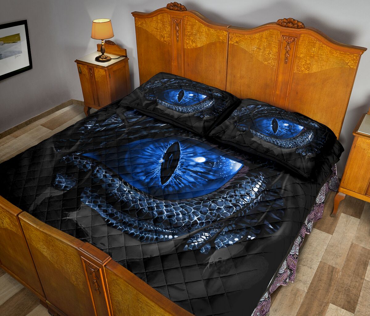 Dragon Eye Quilt Bed Set 6- Love Quilt Bedding Set