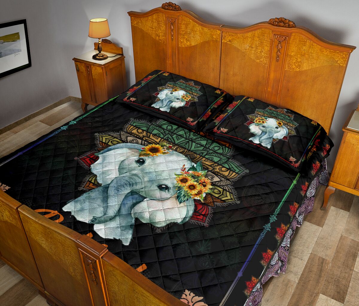 Quilt Bed Set - Elephant - Vintage - You Can Be Anything 91 - Love Quilt Bedding Set