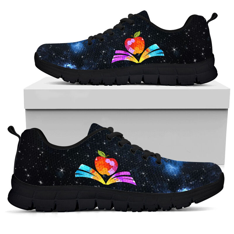 Teacher- Galaxy Art Sneakers, Running Shoes, Shoes For Women, Shoes For Men, Custom Shoes, L- Love Sneakers