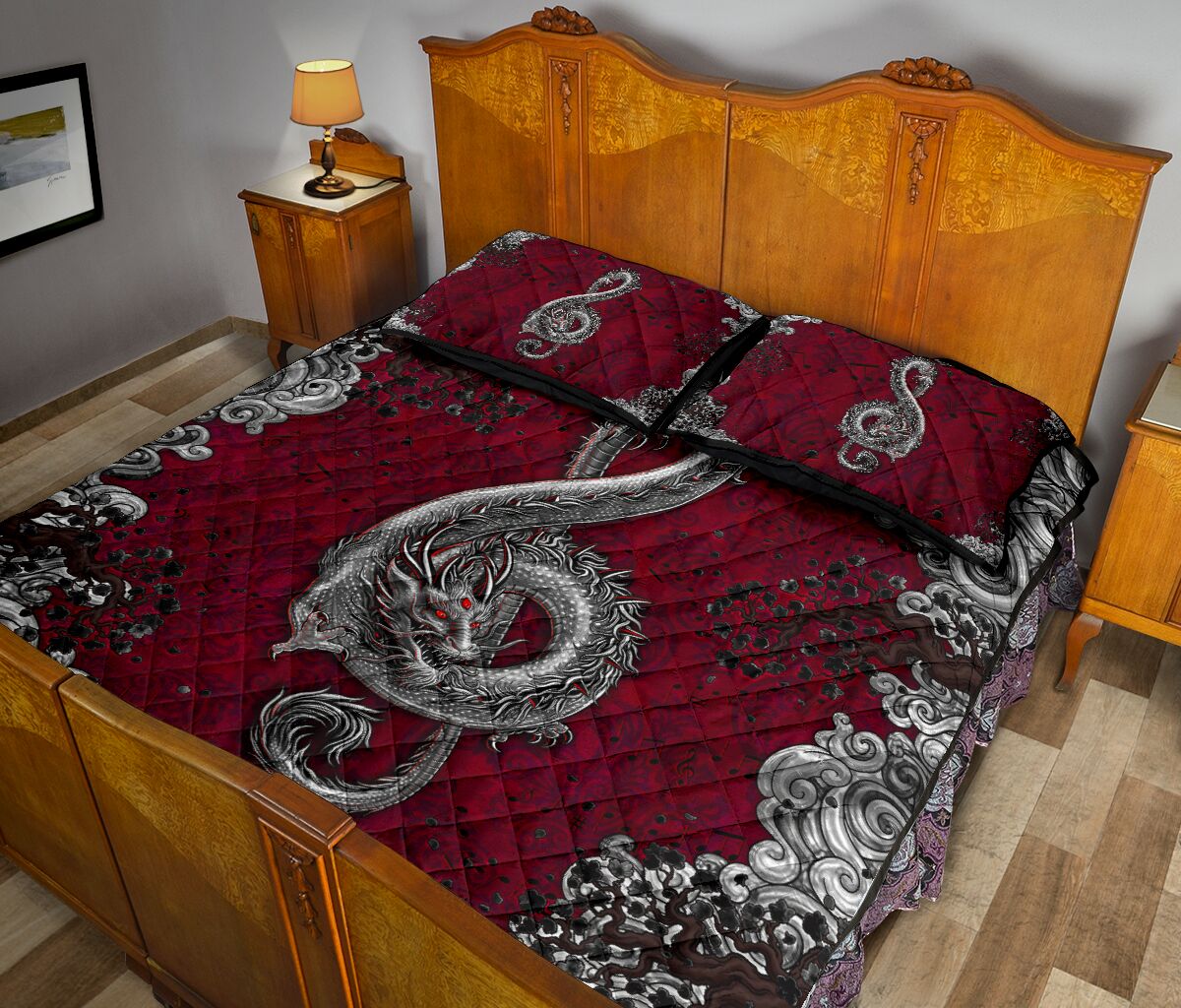 Dragon Art Style Quilt Bed Set 8669579