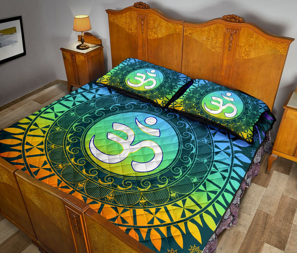 Yoga Symbol Flower Color - Bed Set - Love Quilt Bedding Set