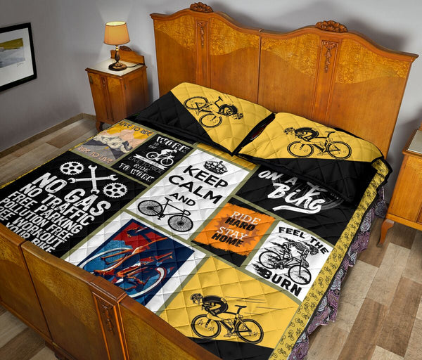 Cycling Keep Calm - Bed Set - Love Quilt Bedding Set