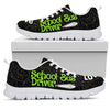 School Bus Driver Love Inspire Black Sneakers, Runni- Love Sneakers