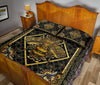 Bees Mandala Art Gold Style Quilt Bed Set - Love Quilt Bedding Set