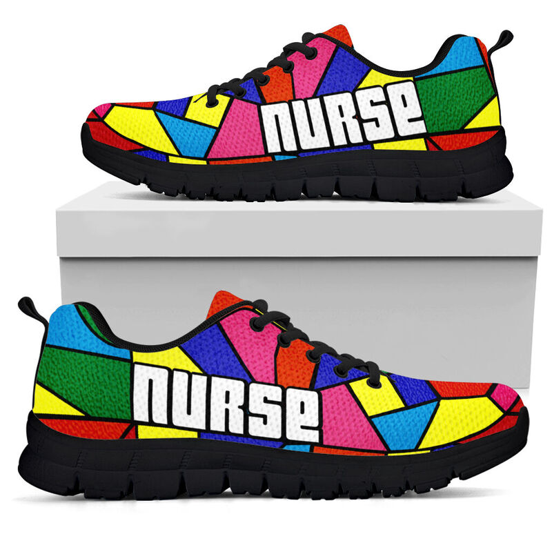Nurse Glass Color Shoes Sneakers, Running Shoes, Shoes For Women, Shoes For Men, Custom Shoe- Love Sneakers