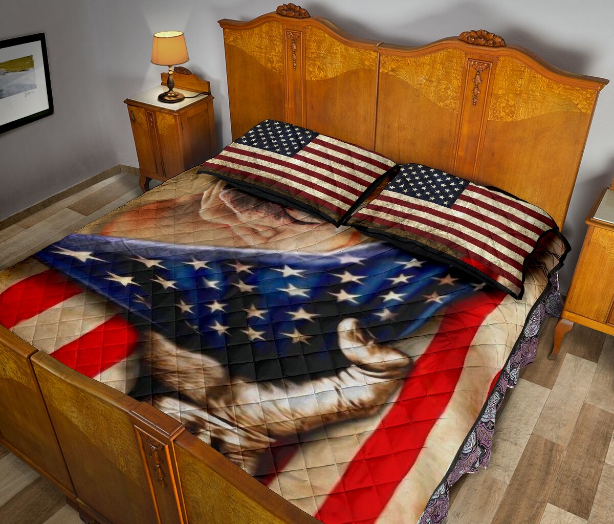 Bulldog Quilt Bed Set 57 - Love Quilt Bedding Set