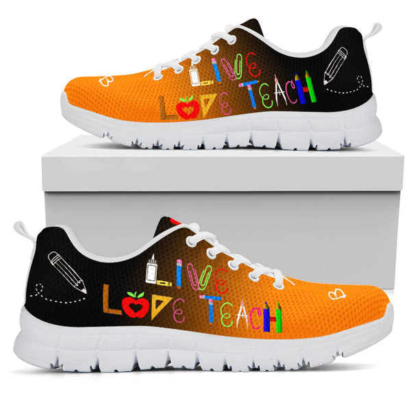 Principal Live Love Teach Black Orange Kd Sneakers, Runni- Love Sneakers