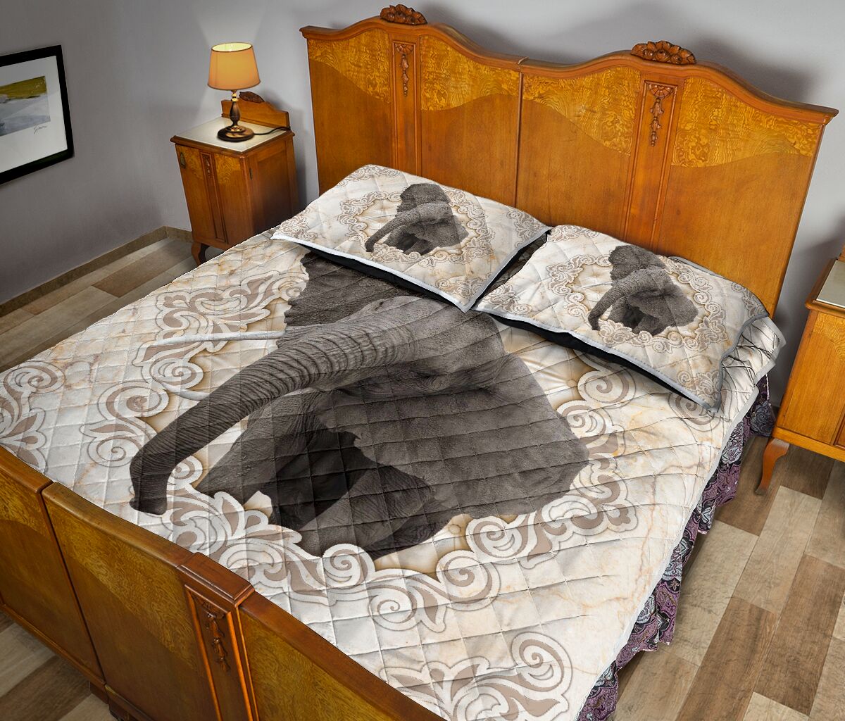 Elephant Craving Style Quilt Bed Set - Love Quilt Bedding Set