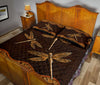 Dragonfly Wood Carving Quilt Bed Set - Love Quilt Bedding Set