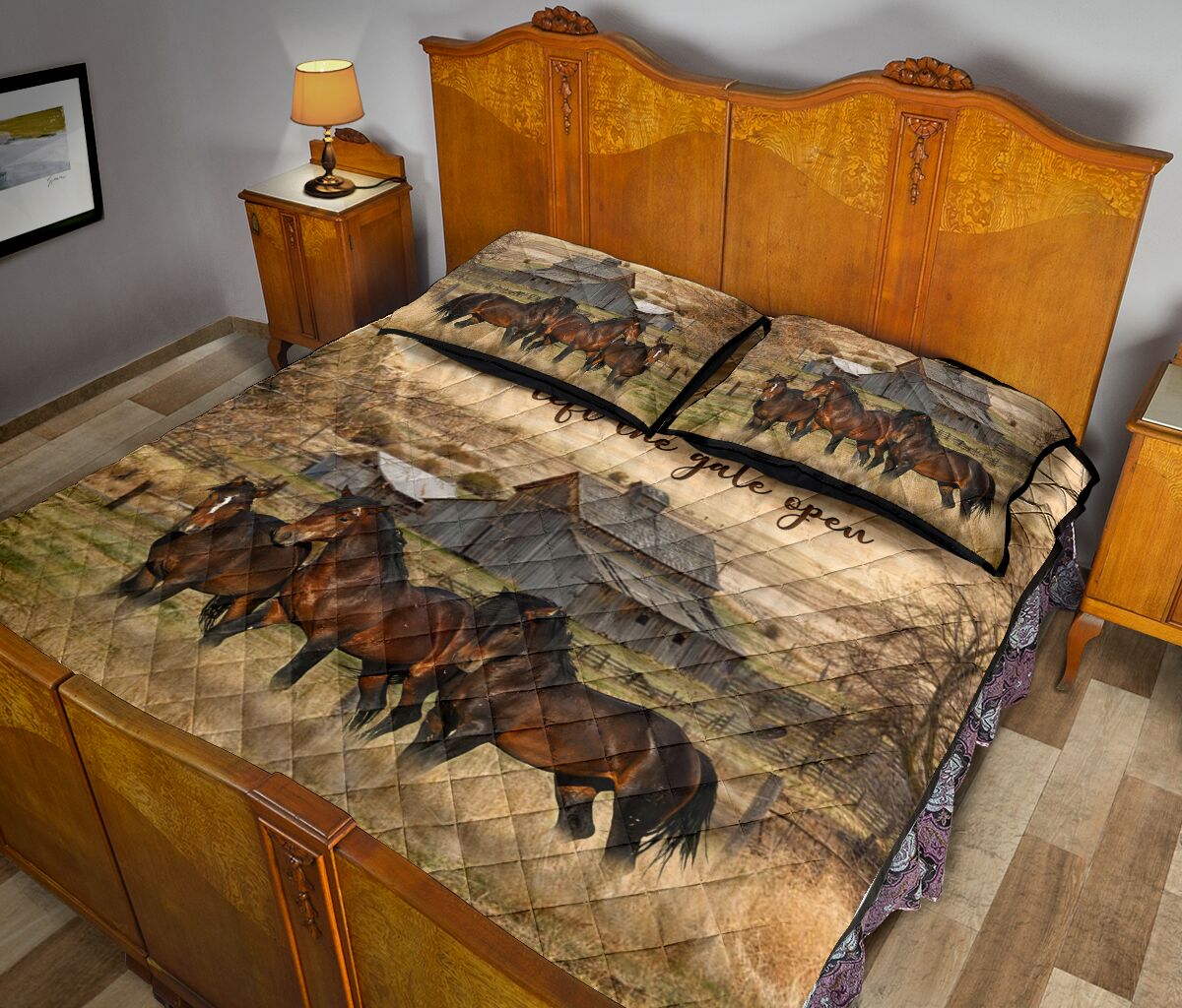 Quilt Bed Set - Farming - Horse 67 - Love Quilt Bedding Set