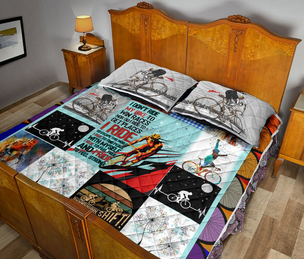 Cycling Oh Shift - Quilt Bed Set- Love Quilt Bedding Set