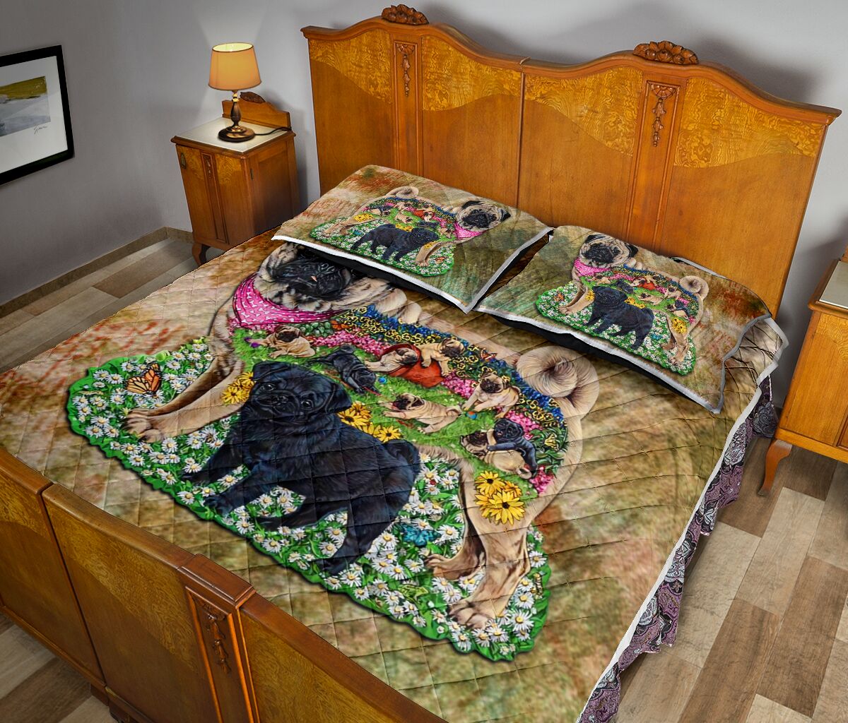 Pug Mom - Bed Set - Love Quilt Bedding Set