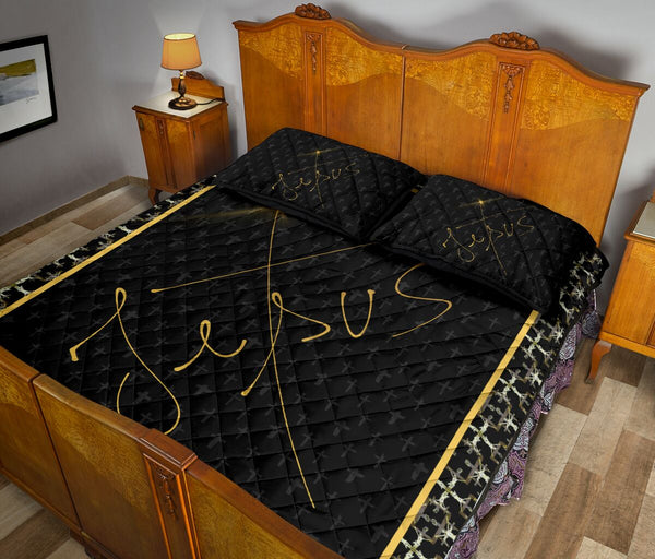 God Jesus Quilt Bed Set - Love Quilt Bedding Set