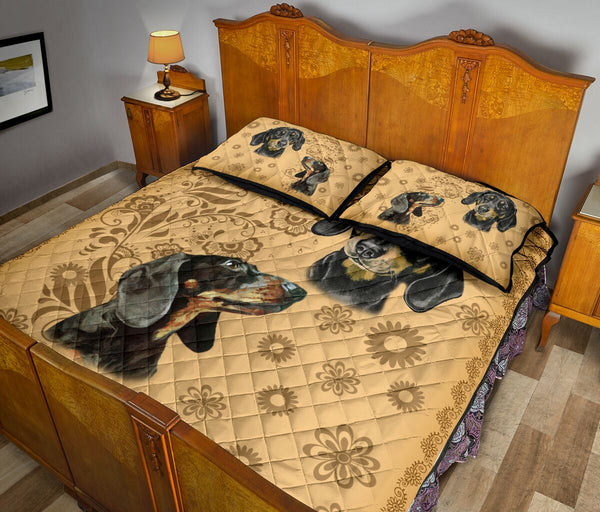 Dachshund Brown - Bed Set- Love Quilt Bedding Set