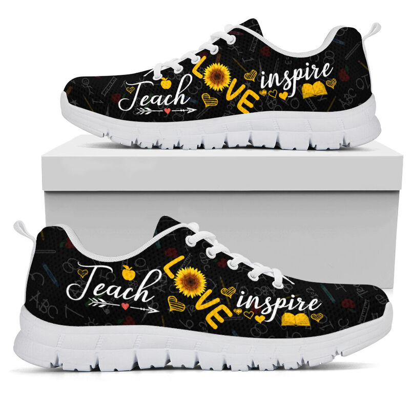 Teach Love Inspire Shoes Sneakers, Running Shoes, Shoes For Women, Shoes For Men, Custom Sh- Love Sneakers