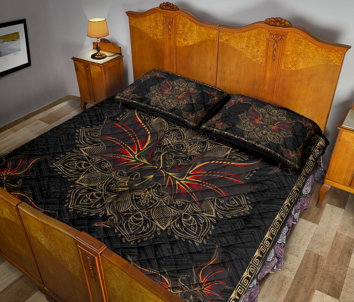 Dragon Tribal Pattern Quilt Bed Set- Love Quilt Bedding Set