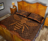 Bee Leather Style Quilt Bed Set - Love Quilt Bedding Set