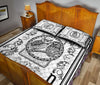 Owl King Queen Pen Art Poker Quilt Bed Set - Love Quilt Bedding Set