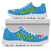 Nurse Love Inspire Blue Sneakers, Running Shoes, Shoes For Women, Shoes For Men, Custom Shoe- Love Sneakers