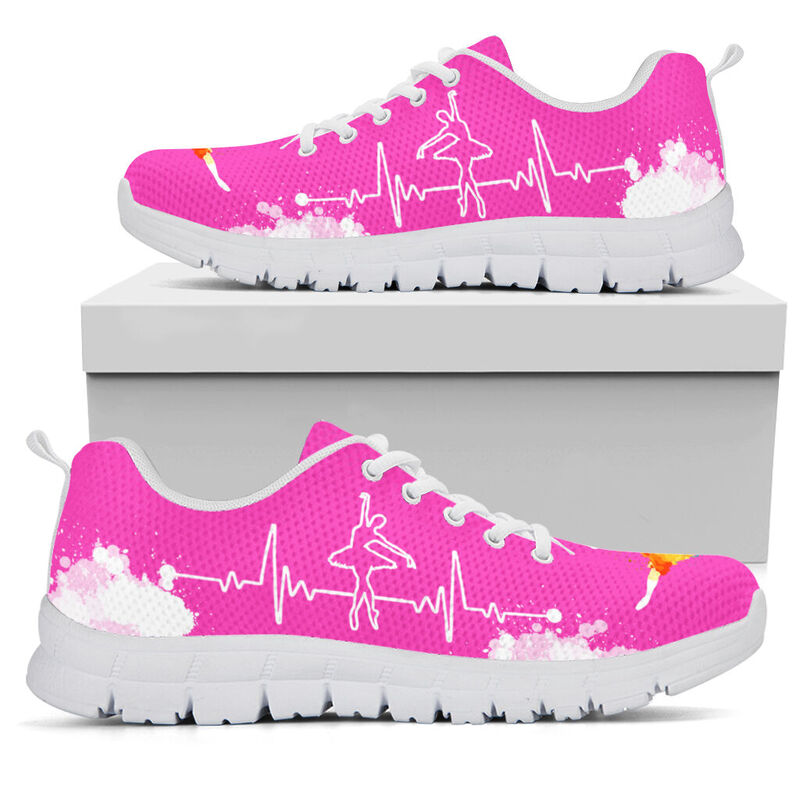 Dance Teacher Art Pink White Kd Sneakers, Runni- Love Sneakers