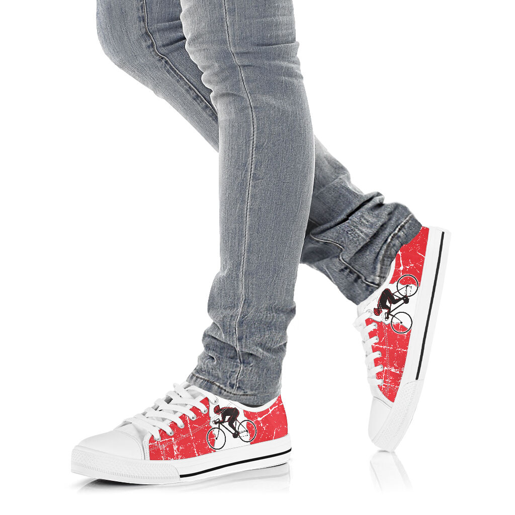 Cycling Red White - Low TopShoe - Love Love Top Shoes