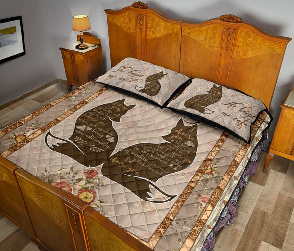 Fox I Choose You Quotes Style Quilt Bed Set- Love Quilt Bedding Set