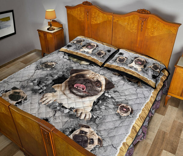 Pug Broken Hole - Bed Set - Love Quilt Bedding Set