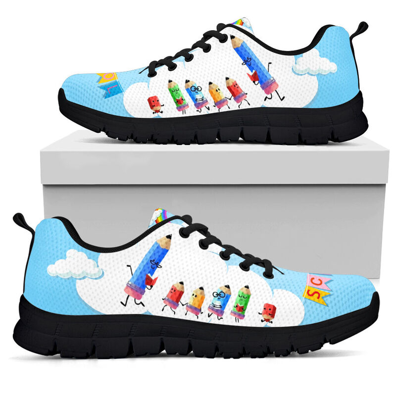 Child Pencil School Sneakers, Running Shoes- Love Sneakers