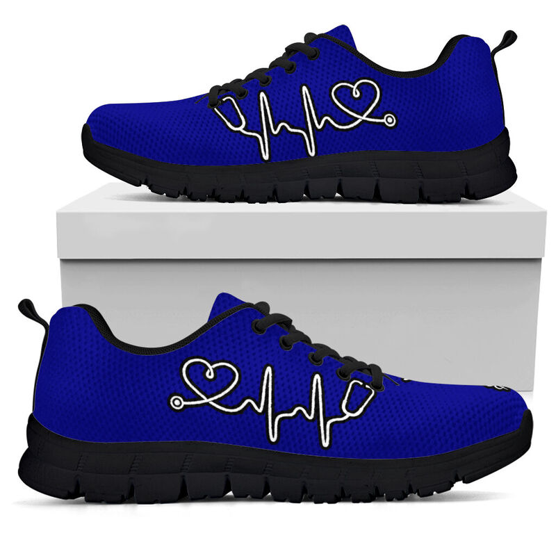Nurse- Navy Blue Kd Sneakers, Running Shoes, Shoes For Women, Shoes For Men, Custom Shoes, L- Love Sneakers