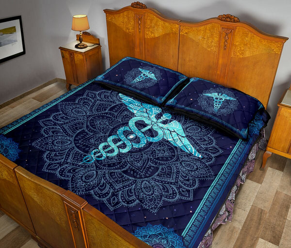 Nurse Mandala Blue - Bed Set - Love Quilt Bedding Set