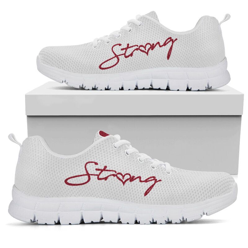 School Counselor Strong Light Grey Red Trim Kd Sneakers, Runni- Love Sneakers