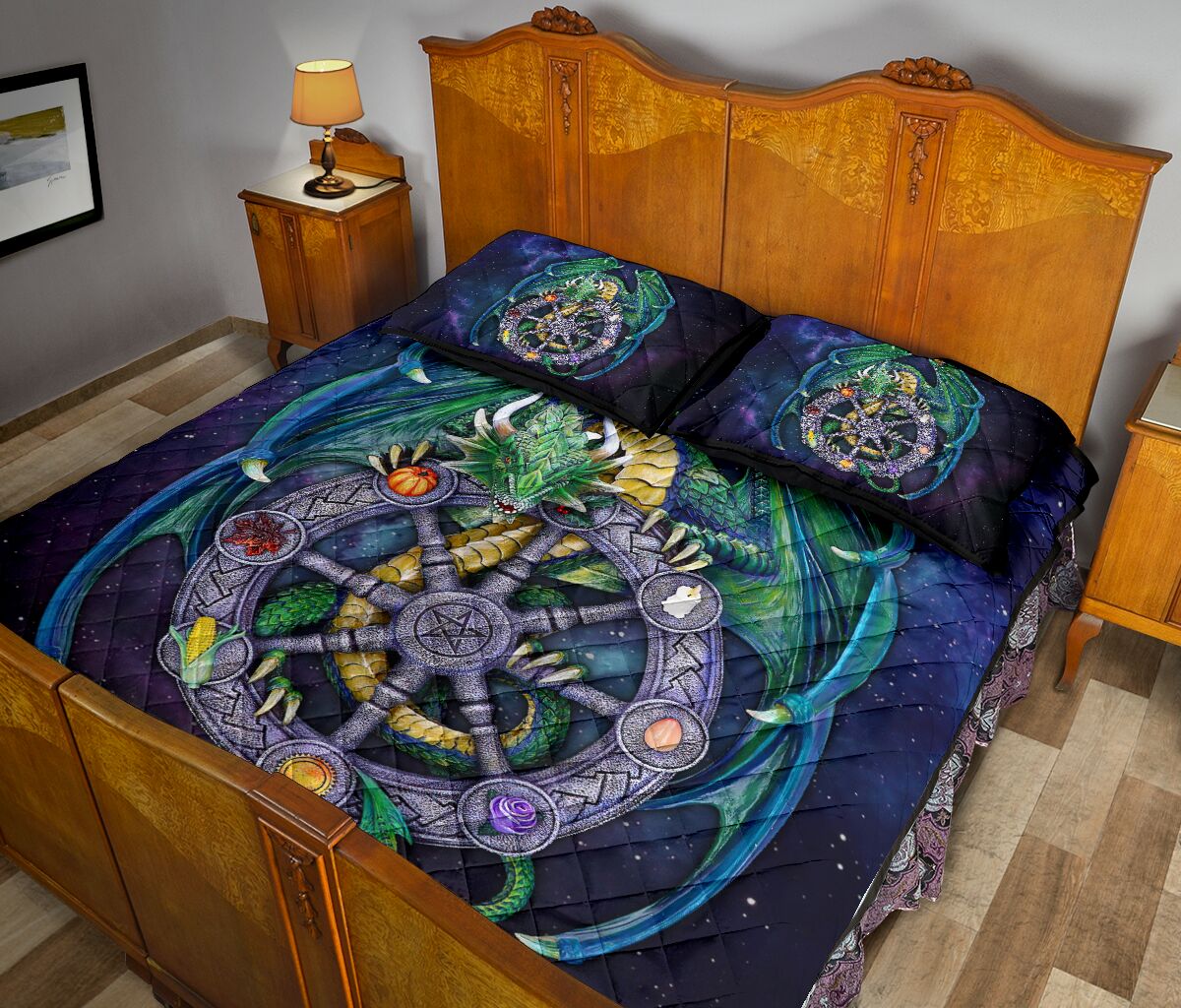 Dragon Quilt Bed Set - Love Quilt Bedding Set