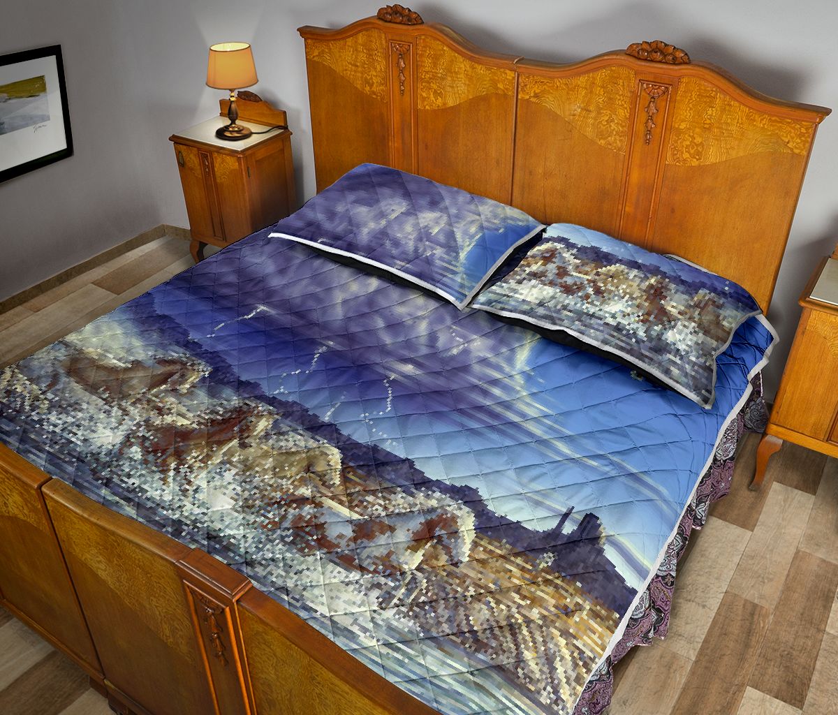 Horse And Thunderstorm - Quilt Bed Set- Love Quilt Bedding Set
