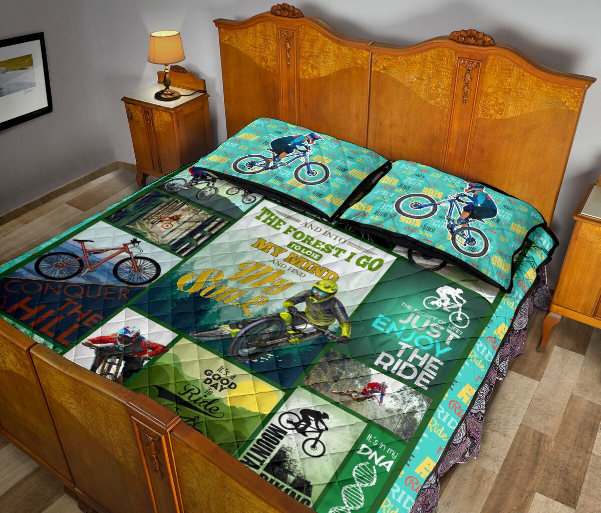 Moutain Biking - Bed Set - Love Quilt Bedding Set