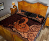 Fox Carving Leather Skin Style Quilt Bed Set- Love Quilt Bedding Set