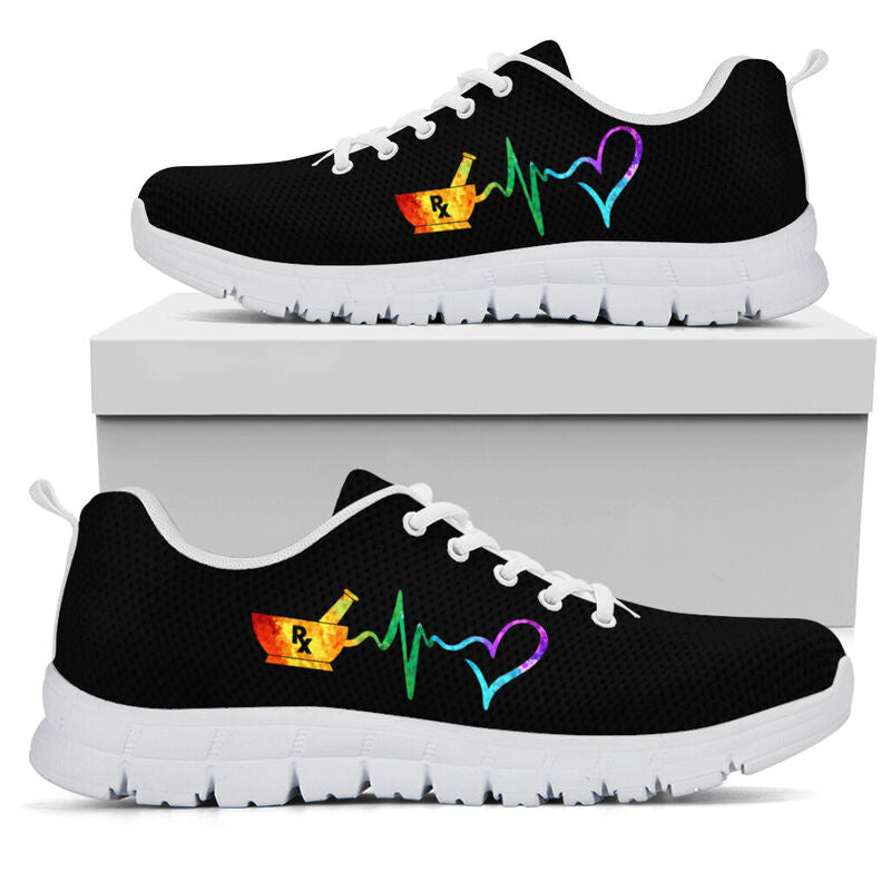 Pharmacy Tech Heart Color Sneakers, Running Shoes, Shoes For Women, Shoes For Men, Custom Sh- Love Sneakers