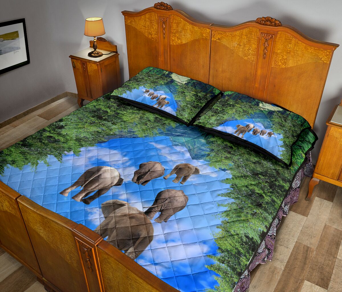 Elephant Reverse - Quilt Bed Set - Love Quilt Bedding Set