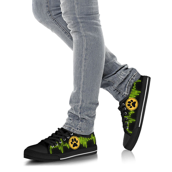 Dog Mom Heart Beat - Low Top Shoe - Love Love Top Shoes