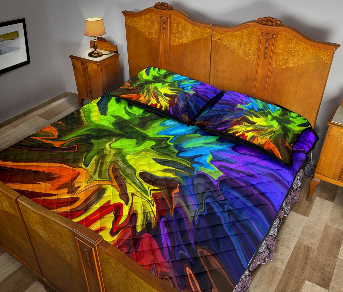 Hippe Color Lover Quilt Bed Set - Love Quilt Bedding Set