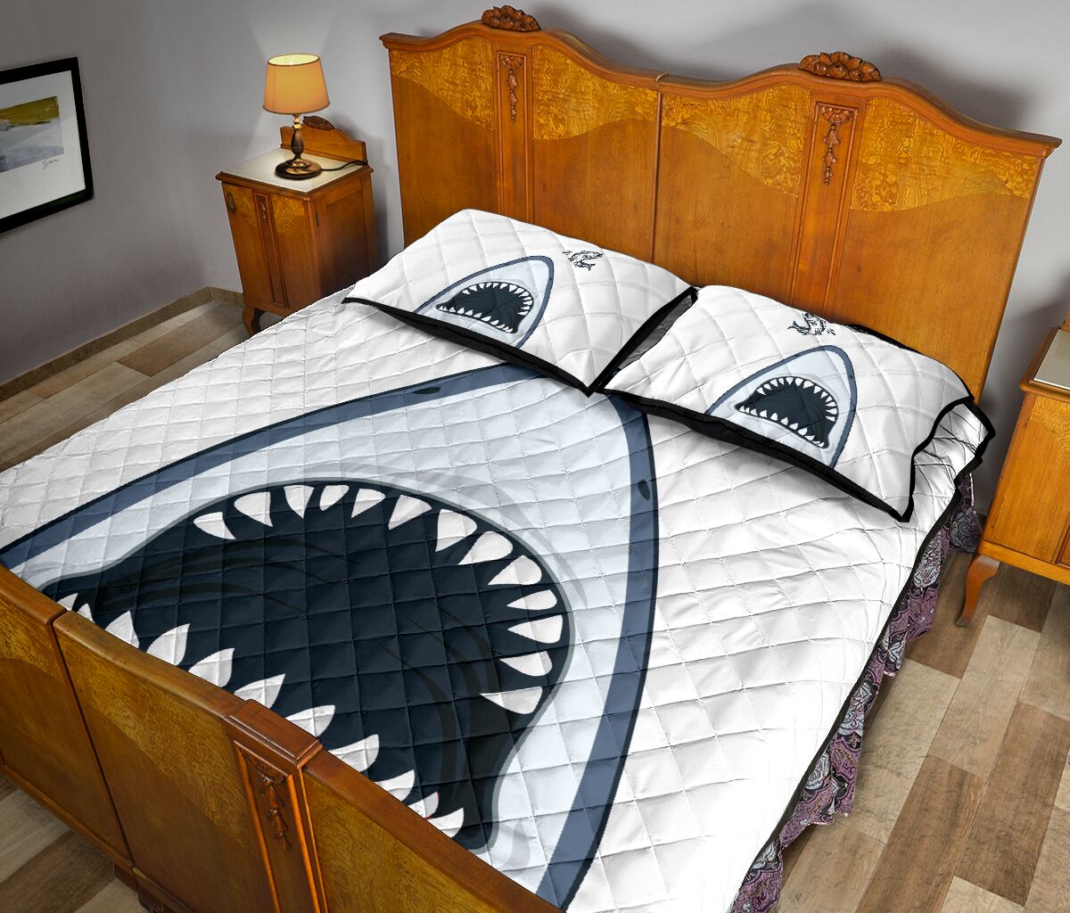 Shark Quilt Bed Set 4- Love Quilt Bedding Set
