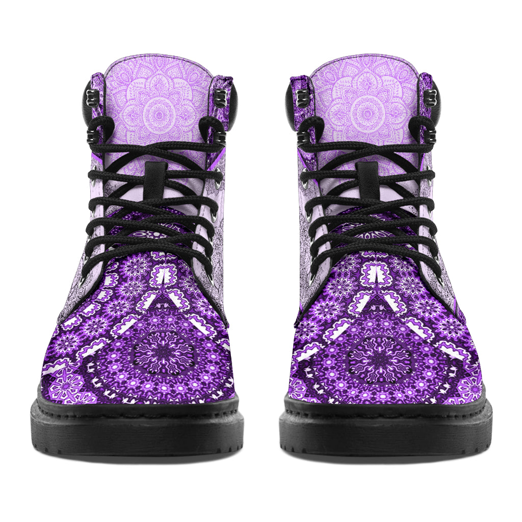 Pancreatic Cancer - Vintage Mandala Asboot Sky - Love All Season Boots