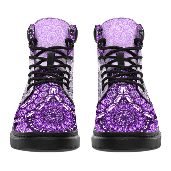 Pancreatic Cancer - Vintage Mandala Asboot Sky - Love All Season Boots