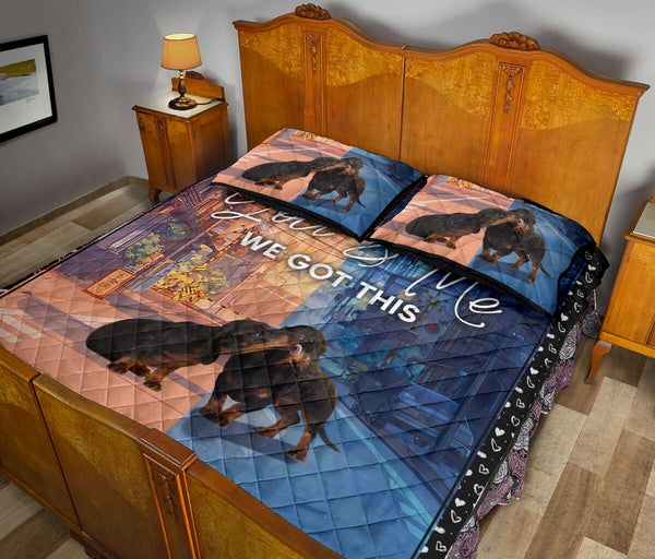 Dachshunds Got This - Quilt Bed Set - Nnl - Love Quilt Bedding Set