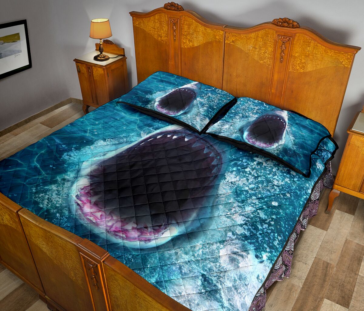 Shark Quilt Bed Set 5- Love Quilt Bedding Set