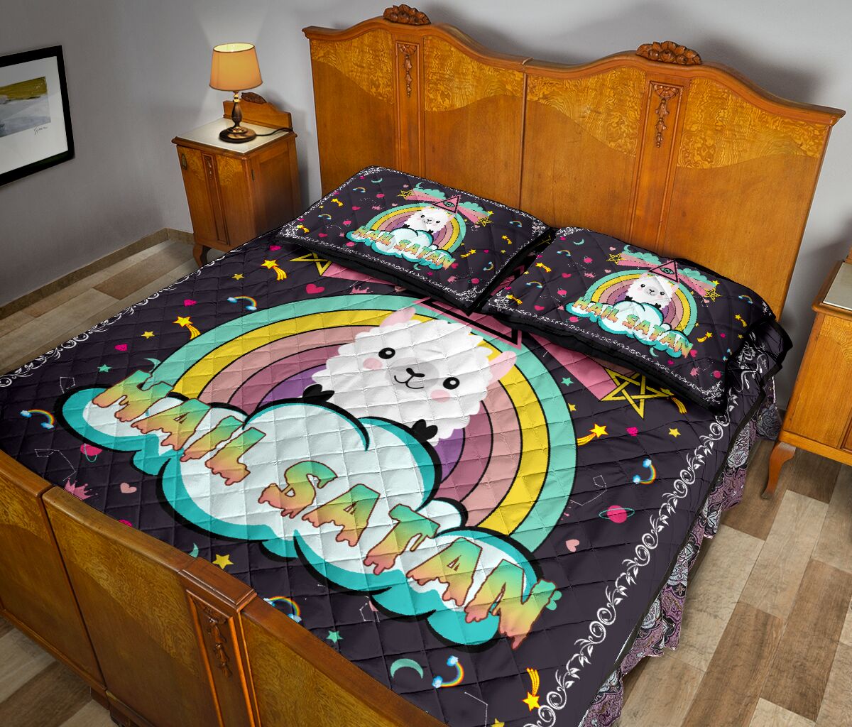 Llama Hail Satan - Bed Set - Love Quilt Bedding Set