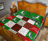Shark Merry Christmas Pattern Style Quilt Bed Set - Love Quilt Bedding Set