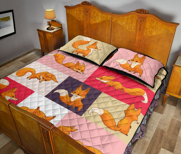 Fox Quilt Bed Set 24 - Love Quilt Bedding Set