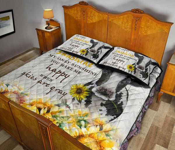 Quilt Bed Set - Cow - You Are My Sunshine 53 - Love Quilt Bedding Set